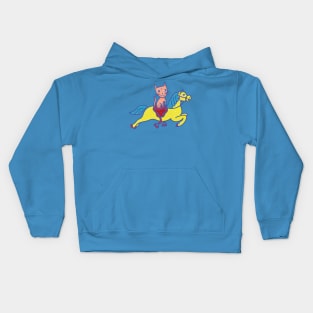 Happy Cat and Carousel Horse Kids Hoodie